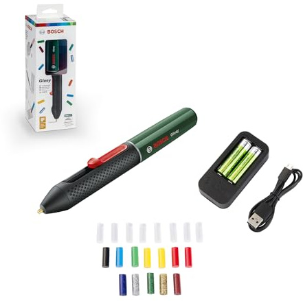 Bosch Akku Heißklebestift Gluey Evergreen (mit 20 Klebesticks, im Karton)