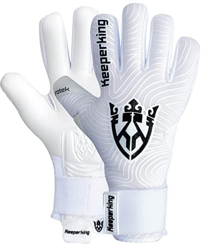 Keeperking Torwarthandschuhe für Erwachsene Fußballhandschuhe Herren Innennaht Profi Grip 4mm Fester Sitz Unisex Jonior