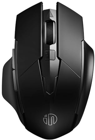 inphic Bluetooth Maus, Tri-Mode Bluetooth 5.0/4.0 + 2.4G Maus kabellos Wiederaufladbare, 800-1600DPI Funkmaus für Laptop PC Computer MacOS, 6 Tasten, Silent Click, 700mAh Akku