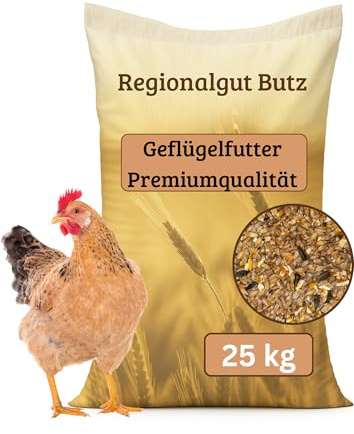 Geflügelfutter 25 Kg für Hühner, Enten, Gänse, Tauben, Ziergeflügel - aus eigenem Anbau & - Premiumqualität