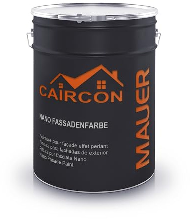 CAIRCON Fassadenfarbe – Wandfarbe & Sockelfarbe für Außen | Wetterfest & Atmungsaktiv | Anthrazitgrau - 10L