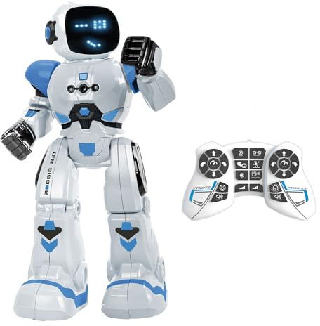 Xtrem Bots - Robbie, Ferngesteuerte Roboter Mit Fernbedienung, Interaktives Spielzeug Kinder Ab 5 Jahre, Gestensteuerung, Smart Robot, Geschenke Für Kinder