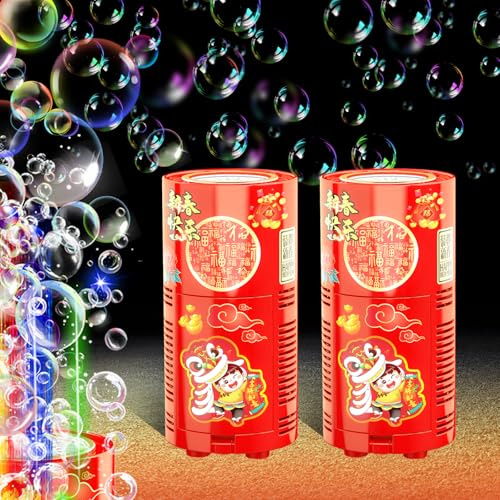 Feuerwerks Seifenblasenmaschine, Kinder Bubble, Geburtstag Party deko licht | 2PCS,13 Löcher seifenblasen hochzeit, Indoor Luftblasen Wunderkerzen, Weihnachten, Chinesisches Neujahrsfest, geburtstagsdeko