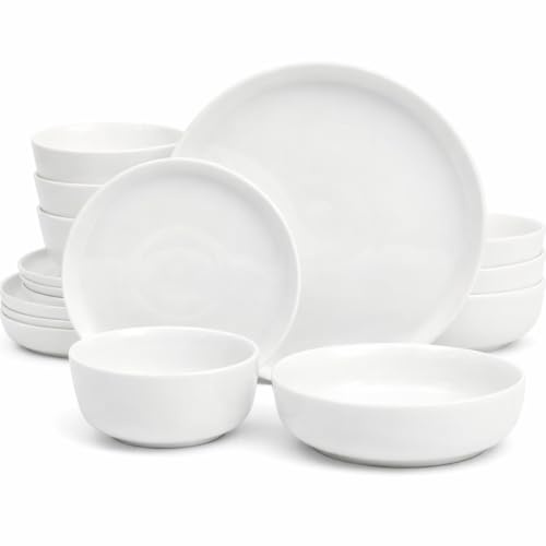 Gibson Home Oslo Geschirrset, Service für 4 Personen (16-teilig), Weiß