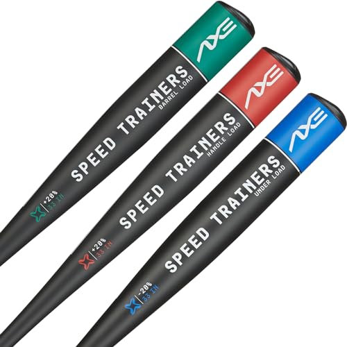 Axe Herren L160K Speed Training Baseballschläger, rot/grün/blau, 33