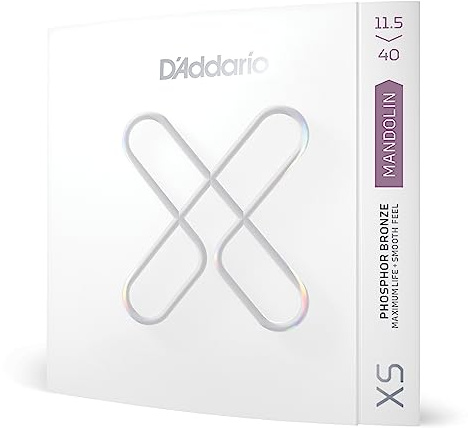 D'Addario Mandolinen-Saiten – Beschichtete Mandolinen-Saiten – XS Phosphorbronze – Für 8-saitige Mandoline – Maximale Lebensdauer, Glattes Spielgefühl – XSM11540 – Sondermittel, 11.5-40
