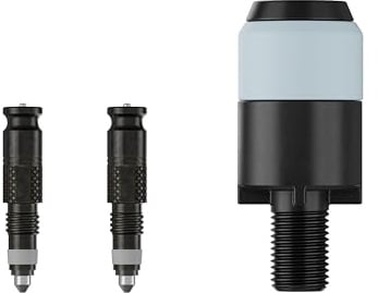 Schwalbe Clik Valve Conversion Set – Umrüstset für Sclaverand/SV-Ventile mit Pumpenkopf-Adapter – Innovation zum Aufpumpen von Fahrradreifen