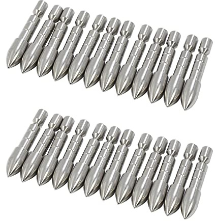 BICASTER Pfeilspitzen ID 4,2 mm Feldspitzen zum Einkleben - 24 Stück (60grains)