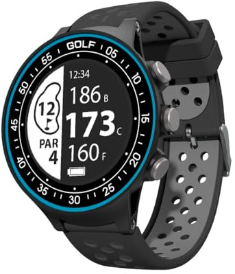 Golfuhr Par.4 - (neu 3. Gen.) GPS Entfernungsmesser by RocketGolf - Einfach & Praktisch - Golffunktion, 38.000+ Golfplätze, Hindernisse, Fitness Tracker, Schrittzähler, kostenlose Updates
