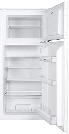Amica Einbau Kühl Gefrierkombination Doppeltür mit Gefrierfach oben für 122 cm Nische, Schlepptür-Technik, Inverter Kompressor, elektronische Steuerung, Tür-Offen-Alarm