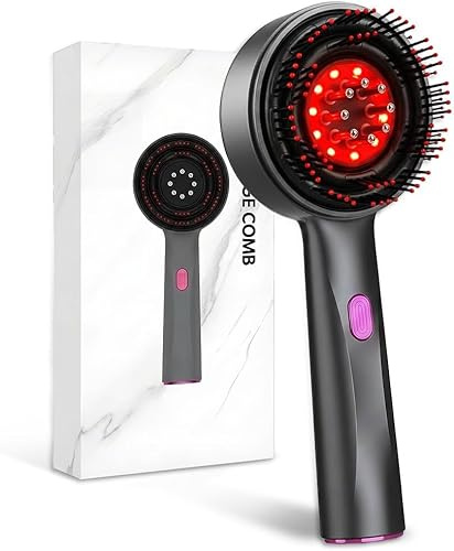 Kopfmassagegerät Elektrisch 3 in 1 Kopfhaut Massagebürste | mit Haaröl Applikator Rotlicht Scalp Massager, 3 Modi, IPX7 Wasserdicht, für Männer und Frauen, Zuhause und Reisen