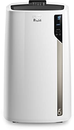 De'Longhi Pinguino PAC EL98 ECO Silent, Mobile Klimaanlage mit EcoRealFeel-Technologie für Räume bis zu 100 m³, Weiß