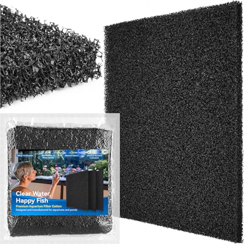 Borlech Aquarium-Filterschwamm-Pad, Filtermedien-Schaumstoffschwämme, Filterzubehör für Aquarien und Teiche (47 x 47 x 2 cm, 20 PPI, 1 Stück)