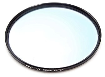 vhbw Universal UV Filter für Kamera Objektive mit 105mm Filtergewinde - UV Schutzfilter, Schwarz