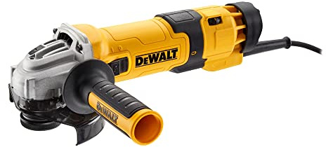Dewalt 125 mm Winkelschleifer DWE4257 (1.500 Watt, Epoxidharz geschützte Motorwicklung, Wiederanlaufschutz, Sanftanlauf, Überlastschutz, Drehzahlvorwahl, elektronische Kupplung, M14 Spindel)
