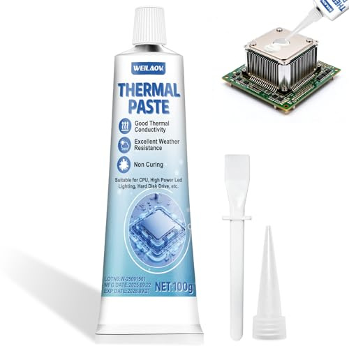 WEILAOK CPU Wärmeleitpaste, Thermal Paste CPU, Kühlpaste CPU | Gute Wärmeleitfähigkeit, Hochleistungs Wärmeleitpaste, Geeignet für CPU, Spielekonsolen, Grafikkarten usw, 100ml