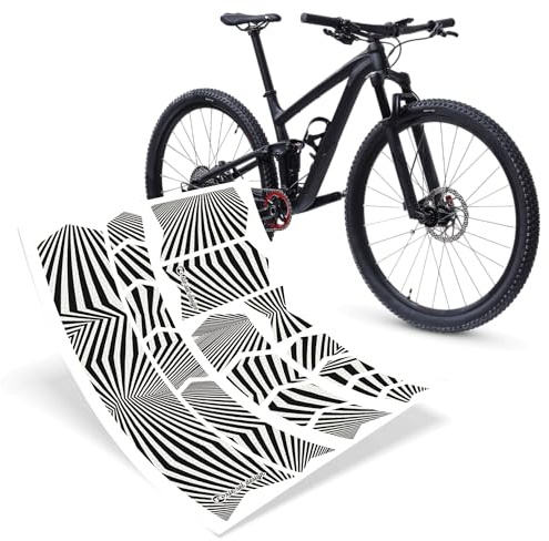 Riesel Design - Tape3000 Fahrrad Schutzfolie für MTB & E-MTB, extra stark | stylische Rahmenschutzfolie in vielen Designs für Ober, Unter - und Sitzrohr, selbstklebend, für Carbonrahmen geeignet