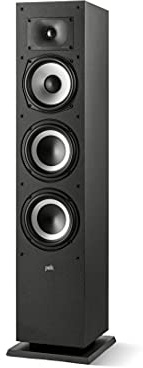 Polk Audio Monitor MXT60 kompakter Standlautsprecher, HiFi und Heimkino Lautsprecher, Hi-Res Zertifiziert, Dolby Atmos und DTS:X kompatibel (Stück), Schwarz