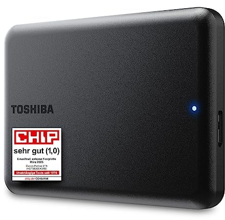 TOSHIBA Canvio Partner 2TB Portable 2.5'' Externe Festplatte, USB 3.2, Mac & Windows kompatibel (HDTB520EK3AB)