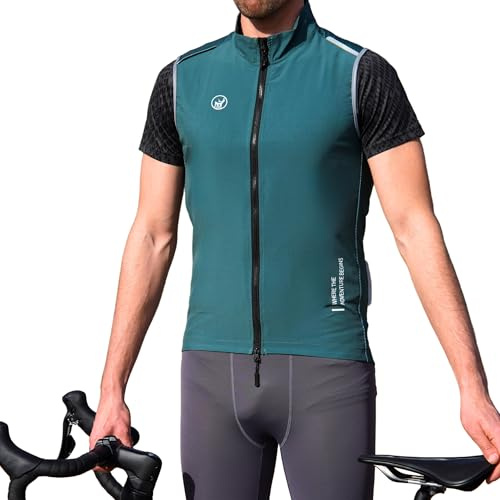 IMPALAPRO Fahrradweste Herren & Damen Winddicht Ultraleicht | Fahrrad Weste Herren & Damen, Wasserabweisend, Ultraleicht 150g, Atmungsaktives Micromesh, Elastischer Rutschfester Bund