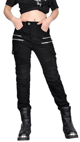 Motorradhose Damen Jeans Stretch – Motorrad Jeans Damen für Sommer/Winter& Alltag, bequem für Riding