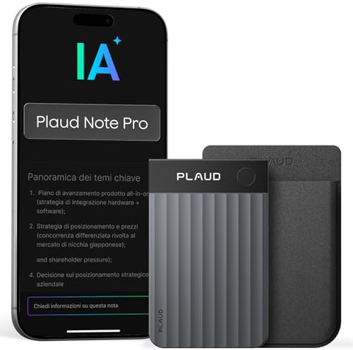 Plaud Note Pro KI Digitales Diktiergerät Aufnahmegerät mit KI Schreibfunktion und Zusammenfassen Voice Recorder Multimodale Eingabe bis zu 50 Stunden Aufnahme Audiorekorder für Meetings Vorlesungen