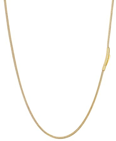 FaithHeart Schlangenkette Herren Damen Halskette Edelstahl 1,5/2/2,5/3MM | rund Schlangen Kette 40cm-75cm lang Wasserfest, Halskette für Anhänger, Kette mit Druckverschluss, Schmuck für Alltag