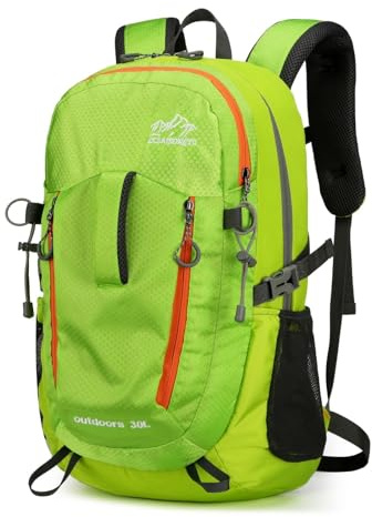 Waniki 30L Wanderrucksack Herren Damen Reiserucksack Wasserdicht Rucksack | Outdoor Trekkingrucksack Leicht Groß Rucksäcke Backpack Tagesrucksack für Wandern Radfahren Klettern Camping Sport Reisen