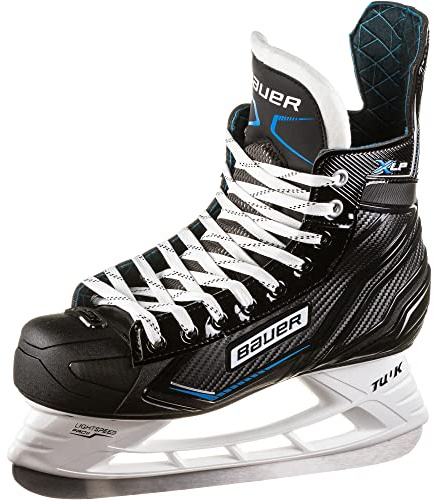 Bauer X-XP Schlittschuh Senioren, Schwarz Weiss Blau Silber, 43 EU