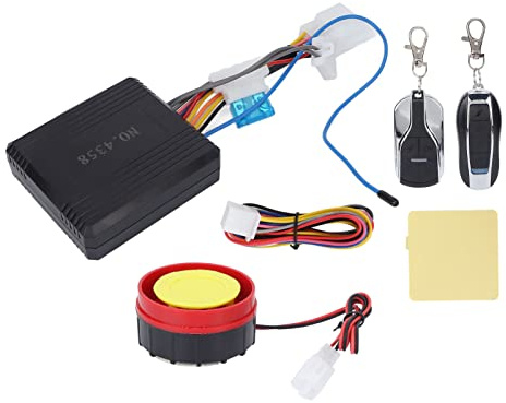 Motorrad Diebstahlsicherung Alarmanlage, Motorrad Alarmanlage, 12 V Wasserdicht Universal Motorrad Diebstahl Alarmsystem Kit mit 2 Fernbedienung, für Motorrad Fahrrad