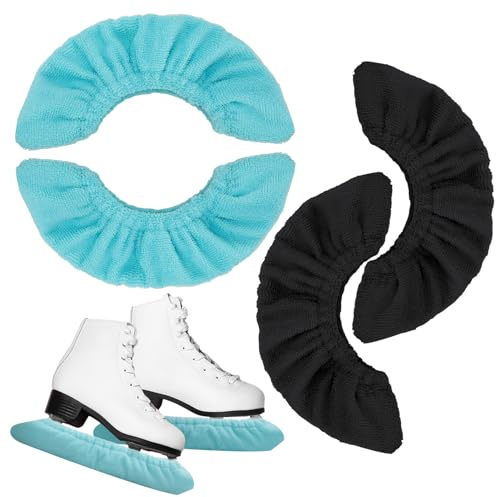 Jostift 2 Paare Schlittschuhe Kufenschoner Microfaser Eislaufkufen-Schoner | Schoner Für Schlittschuhkufen Hockeyschlittschuhe, Eiskunstlaufschuhe und Eislaufschuhe
