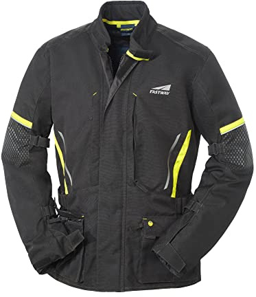 FAST WAY Textil Motorradjacke Herren mit Protektoren, Wasserdichte Motorrad Jacke Herren, Atmungsaktiv, Winddicht, Thermo-Isolierung, Sicherheitsnähte, Verbindungsreißverschluss, Ventilationssystem