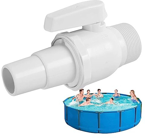 Dubbulon 2Stk Pool Absperrhahn - Absperrventil, Kugelhahn Absperrventil Pool, Filterschalteranschluss Für Schwimmbad, Pool-Umschaltventil, Poolzubehör Für Pool Skimmer Für Schwimmbad,Garten