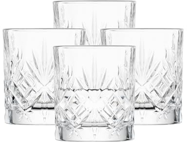 SCHOTT ZWIESEL Schnapsglas Show (4er-Set), zeitlose Shotbecher für Schnaps mit Relieff, spülmaschinenfeste Tritan-Kristallgläser (Art.-Nr. 123932), Kristall