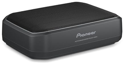 PIONEER TS-WX140DA Aktivsubwoofer, leistungsstarker Gehäuse Subwoofer mit 170 W Maximalleistung, 20 x 13 cm Subwoofer in MDF Gehäuse, IMPP Membran, schwarz, Kabelfernbedienung (5m Zuleitung)