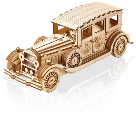 comfoyar 3D Puzzle Vintage Auto, Holzmodelle Bausätze Erwachsene, Modellbau Set Holz, Kreativer DIY Bastelset für Heimdekoration, Weihnachten Geburtstag Männer Frauen