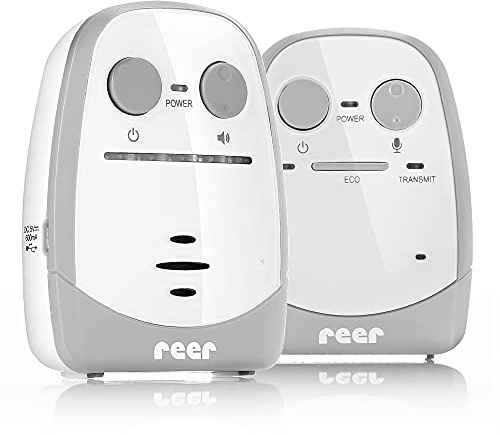 Reer Nova Babyphone vom Erfinder der Babyphone, mit Lautstärke-Regulierung und optischer Geräusch-Anzeige, 450m Reichweite 50140 weiß