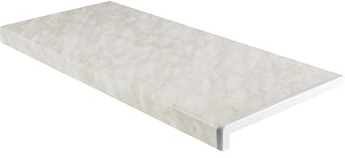 Dekofasada Fensterbank für Innen, Fensterbrett aus PVC mit Abschlusskappen, Pflegeleichte Innenfensterbank aus Kunststoff, für Fenster aus PVC, Holz & Aluminium, 15 x 110 cm, Marmor
