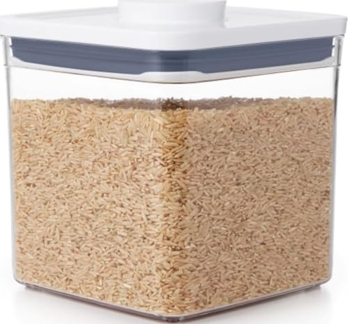 OXO POP Behälter, luftdichte, 2,6 L für Zucker und mehr | Luftdichter Druckknopfverschluss, stapelbare Aufbewahrung, abgerundete Ecken zum Ausgießen