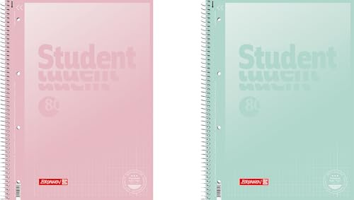 BRUNNEN Collegeblock Premium Student „Pastell“ A4 Pastellfarben