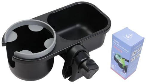 LUFFCABO Universelles Snacktablett mit Kinderwagen-Becherhalter, Snacktablett für Kinderwagen, Tablett-Aufsatz und Becherhalter als Kinderwagen-Zubehör