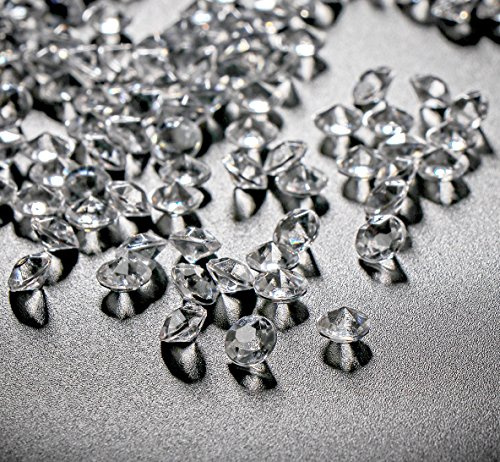 ABSOFINE 10000Stk Deko-Diamanten 6mm Farblos Diamantkristalle Transparent Kristall Dekosteine Tischdeko Diamanten Streudeko Hochzeit Dekoration