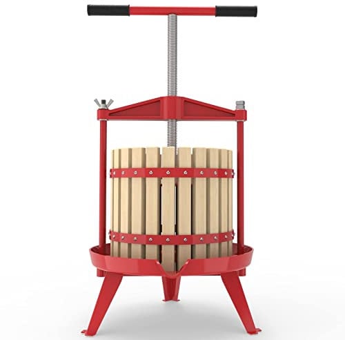 SQUEEZE master 12L Obstpresse Apfelpresse Fruchtpresse mit T-Griff für Selbst Gemachten Natürlichen Saft, Traube, Beere, Apfel, Fruchtpresse Weinpresse (Holz)