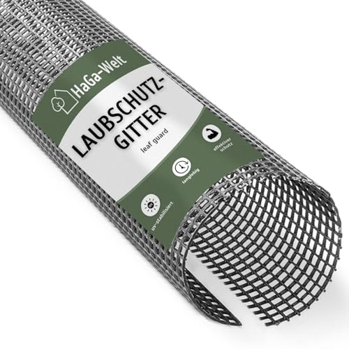 HaGa Dachrinnen Laubschutz, 125mm-150mm, 2m Länge, 10 Stk, schwarz | Laubschutzgitter für Dachrinnen, UV-beständig, langlebiges Material, Regenrinnen Laubschutz