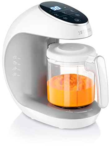 Sweety Fox - Multifunktions Babynahrungszubereiter 7-in-1 - Dampfgarer, Mixer, Pulse, Automatische Reinigungsfunktion, Sterilisiert, Gläschenwärmer, Auftaufunktion