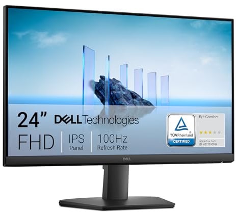 Dell 24 Monitor - SE2425HM, Full HD (1920x1080), 100Hz, IPS, 5ms, VESA (100x100mm), HDMI, VGA, 3 Jahre Garantie, Schwarz