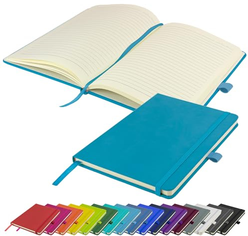 A5-Notizbuch neu liniert Hardcover-Tagebuch Notizblock Notizen Tagebuch (blaugrün)