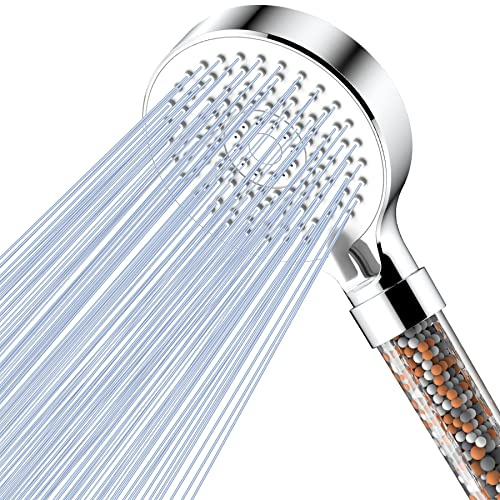 Magichome Duschkopf mit Filter, 5 Strahlarten Hochdruck Handbrause, Duschkopf mit 3 Schichten Filtration Mineralstein für hartes Wasser, Entfernt Chlor & Kalk