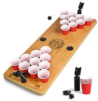 BeerBaller® Shot Pong - Bierpong als Shot Version | TRINKSPIEL NEUHEIT 2022 | Inkl Ersatzteile | 24 Shot Beer Pong Becher | Party Gadgets | Trinkspiele für Erwachsene | Saufspiele Partyspiele ab 18