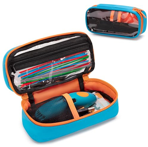 Yarwo 3D-Stift Etui Kompatibel mit 3Doodler Start+ Essentials 2024 | Mit Polsterung, Mesh-Taschen und Elastischen Bändern für 3Doodler Start und SCRIB3D P1 und Filament für 3D-Stift
